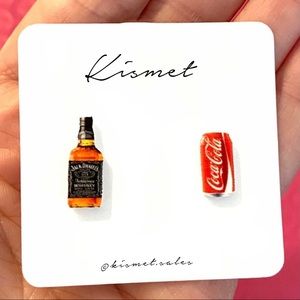 Jack and Coke Stud Earrings